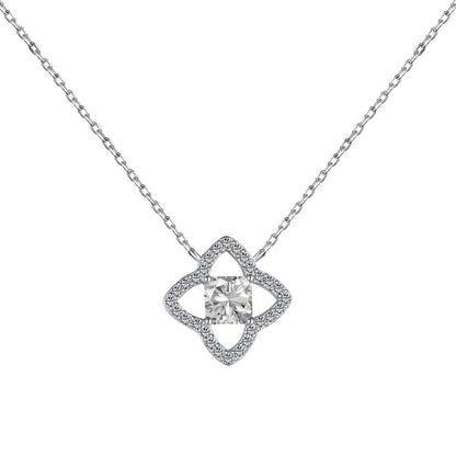 [Amore Jewelry]Exquisite Flower Shape Princess Cut Necklace