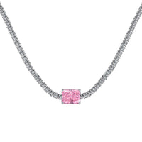 [Amore Jewelry]2.0 carat Ornate Emerald Cut Necklace