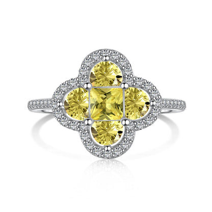 [Amore Jewelry]Luxurious Eternity Flower Shape Banquet Ring