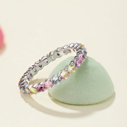 [Amore Jewelry]Dazzling Resplendent Round Cut Party Ring