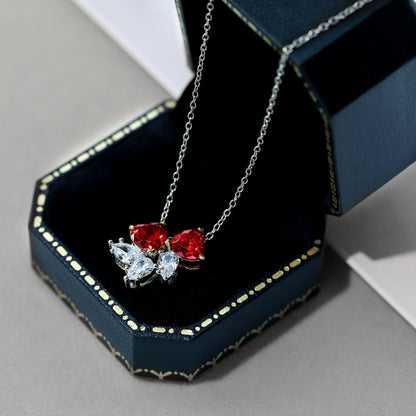[Amore Jewelry]Dainty Red Heart Necklace