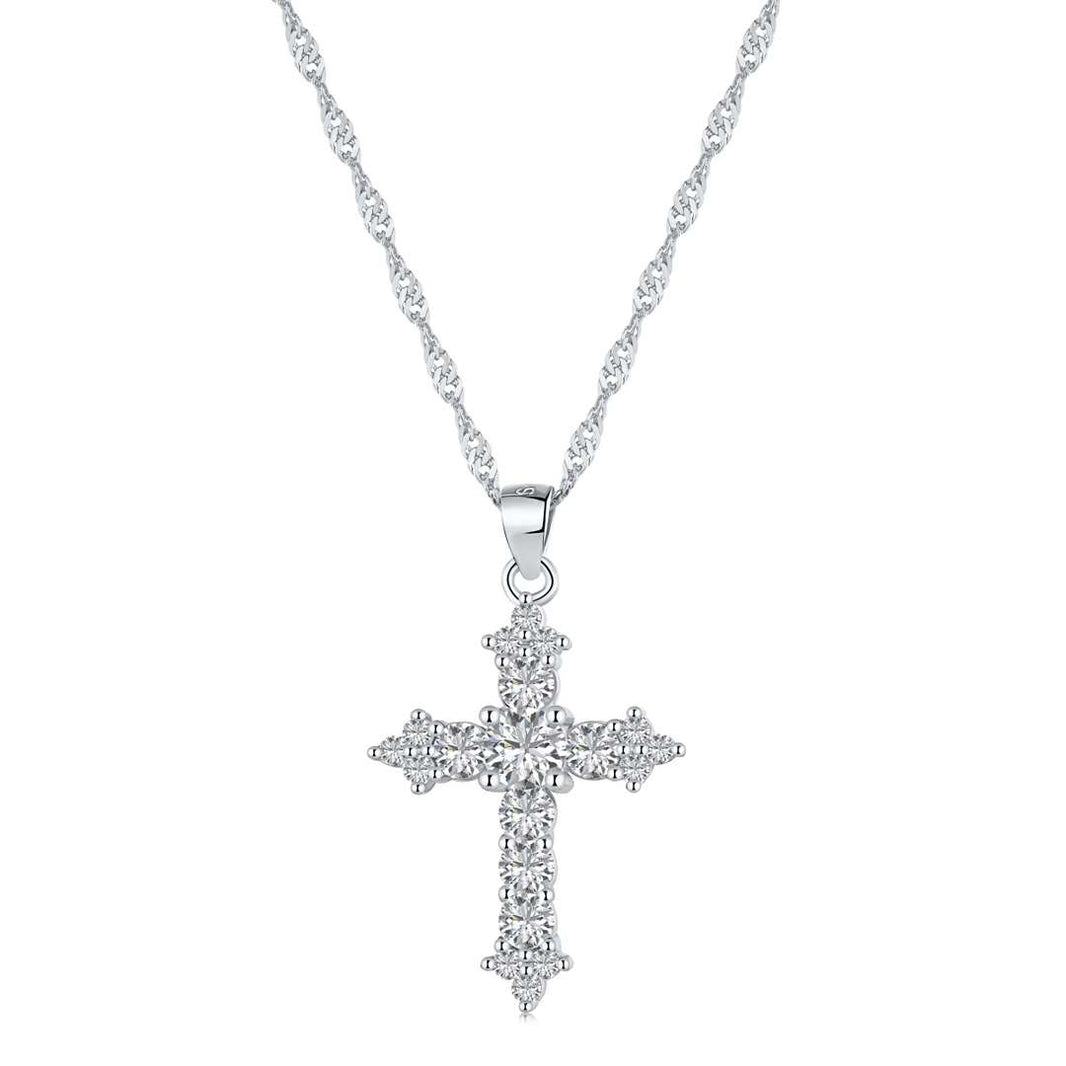 [Amore Jewelry]Delicate Cross Shape Necklace