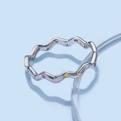 [Amore Jewelry]Ornate Vibrant Round Cut Daily Ring