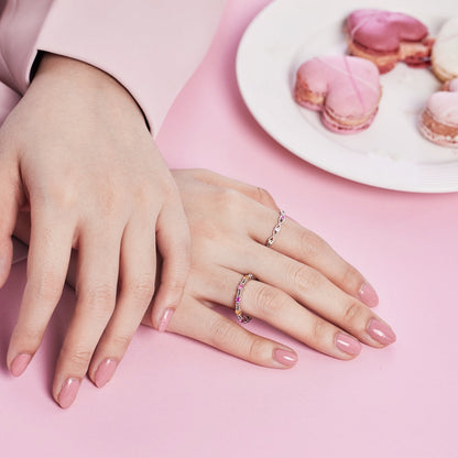 [Amore Jewelry]Elegant Energetic Round Cut Daily Ring