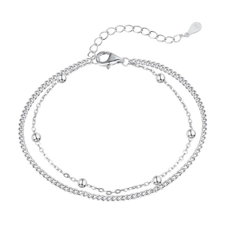 [Amore Jewelry]Delicate Bead Double Layer Bracelet