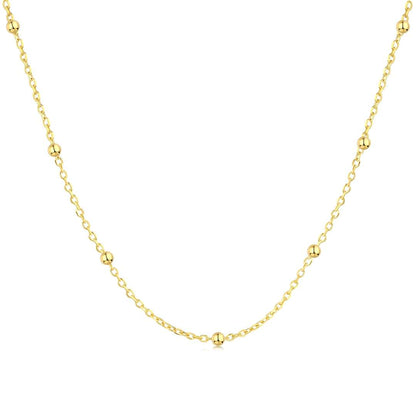 [Amore Jewelry]Small Bead Clavicle Chain Simple Necklace