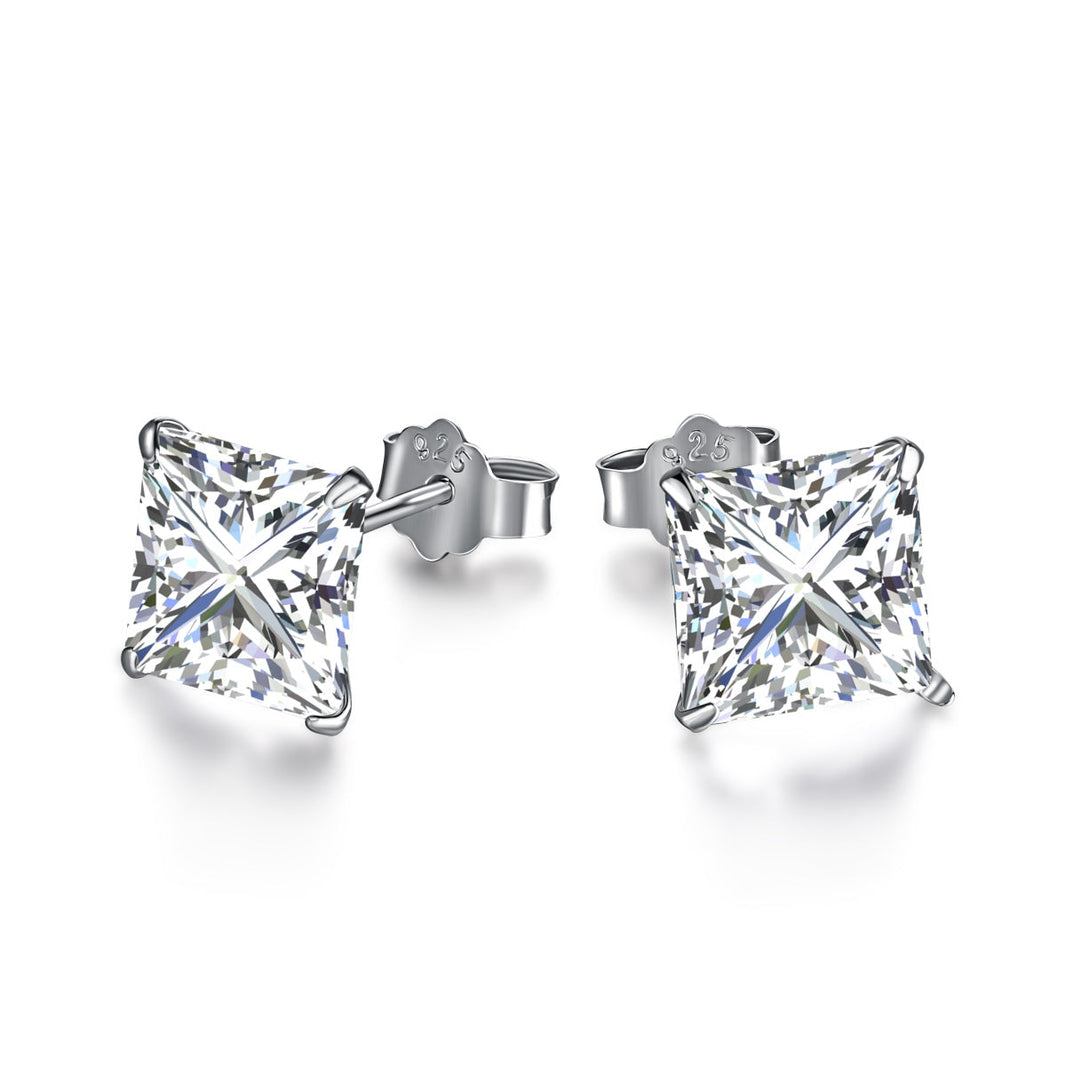 [Amore Jewelry]Ornate Square Shape Earrings