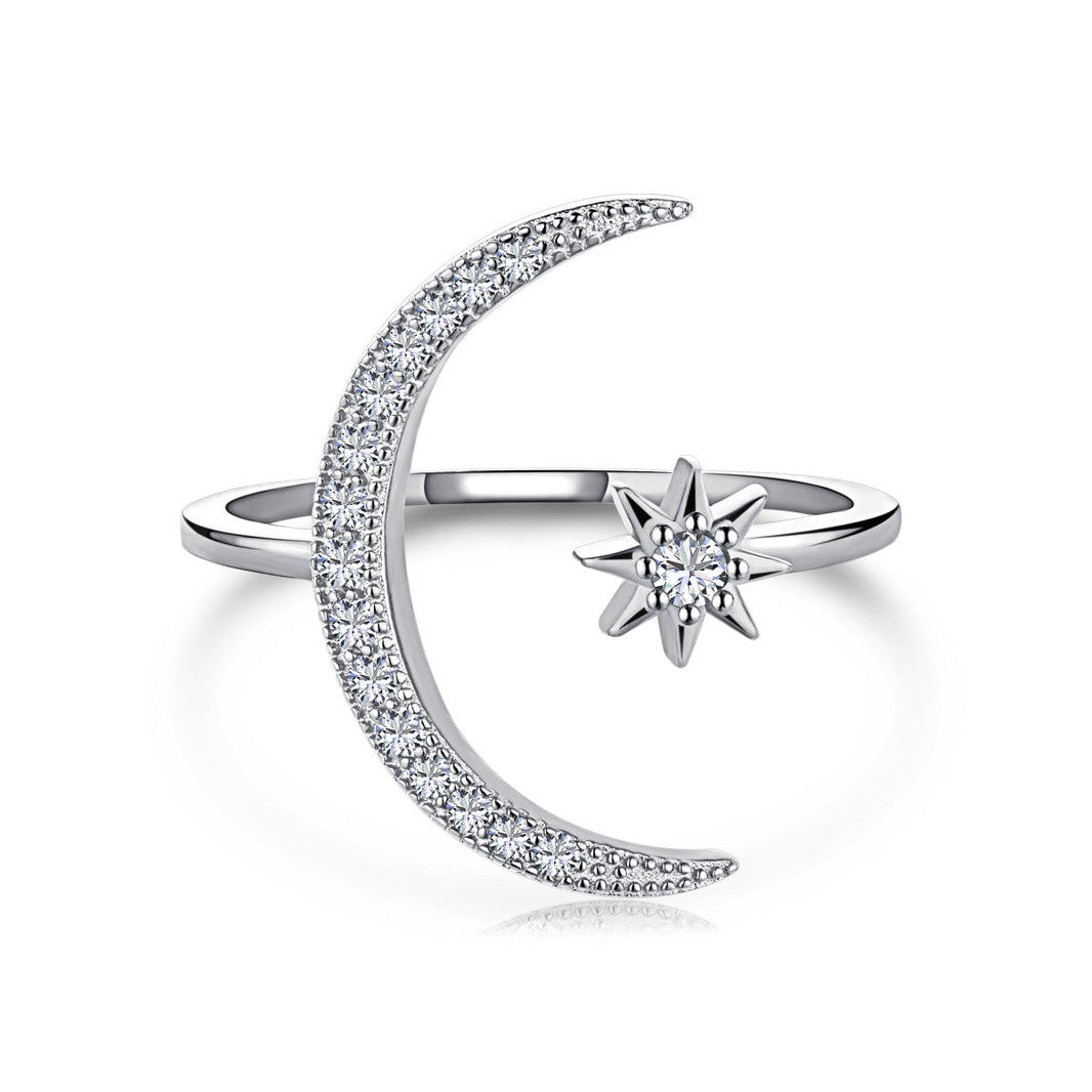 [Amore Jewelry]Eternity Moon & Star Ring