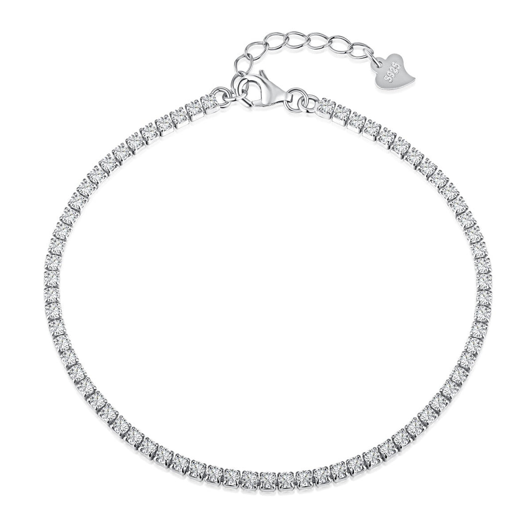 [Amore Jewelry]Radiant Shinning Princess Cut Tennis Bracelet