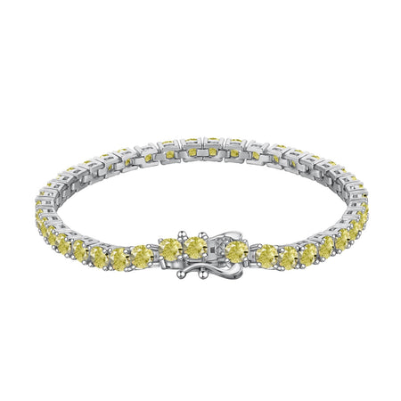[Amore Jewelry]Ornate Dazzling Round Cut Tennis Bracelet