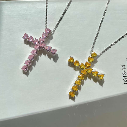 [Amore Jewelry]Radiant Cross Shape Necklace