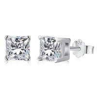 [Amore Jewelry]1.0 Carat Radiant Princess Cut Wedding Earrings
