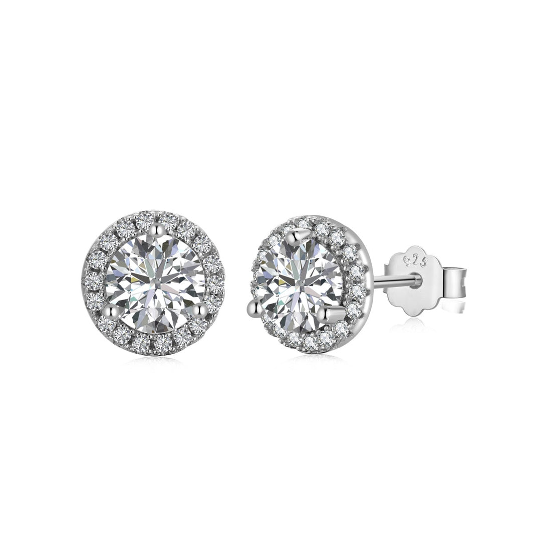 [Amore Jewelry]Classic Princess Round Shape Earrings