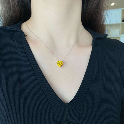 [Amore Jewelry]6.0 carat Radiant Heart Shape Necklace