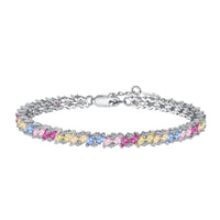 [Amore Jewelry]Ornate Sparkling Multi Cut Party Bracelet