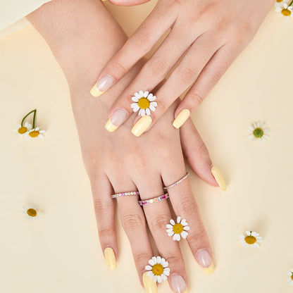 [Amore Jewelry]Dazzling Lustrous Round Cut Tennis Ring