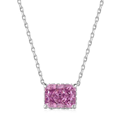 [Amore Jewelry]Luxurious Square Shape Colorful Necalack