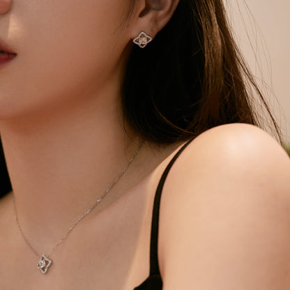 [Amore Jewelry]Elegant Star Shape Princess Cut Daily Earrings