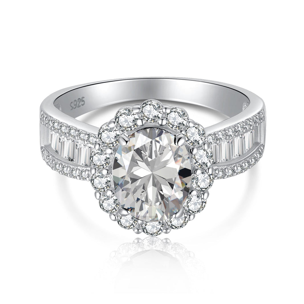 [Amore Jewelry]1.5 Carat Dazzling Charming Oval Cut Banquet Ring