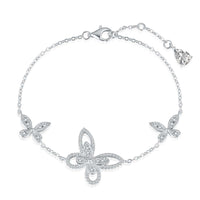 [Amore Jewelry]Delicate Butterfly Pendant Bracelet