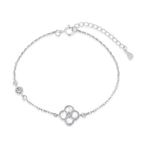 [Amore Jewelry]Delicate Four Leaf Clover Bracelet