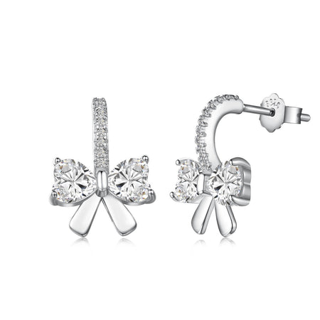[Amore Jewelry]Exquisite Earrings With Heart-Shaped Bow Design