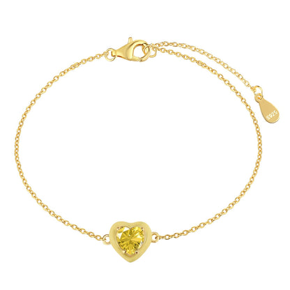 [Amore Jewelry]Sparkling Romantic Heart Shape Lover Bracelet
