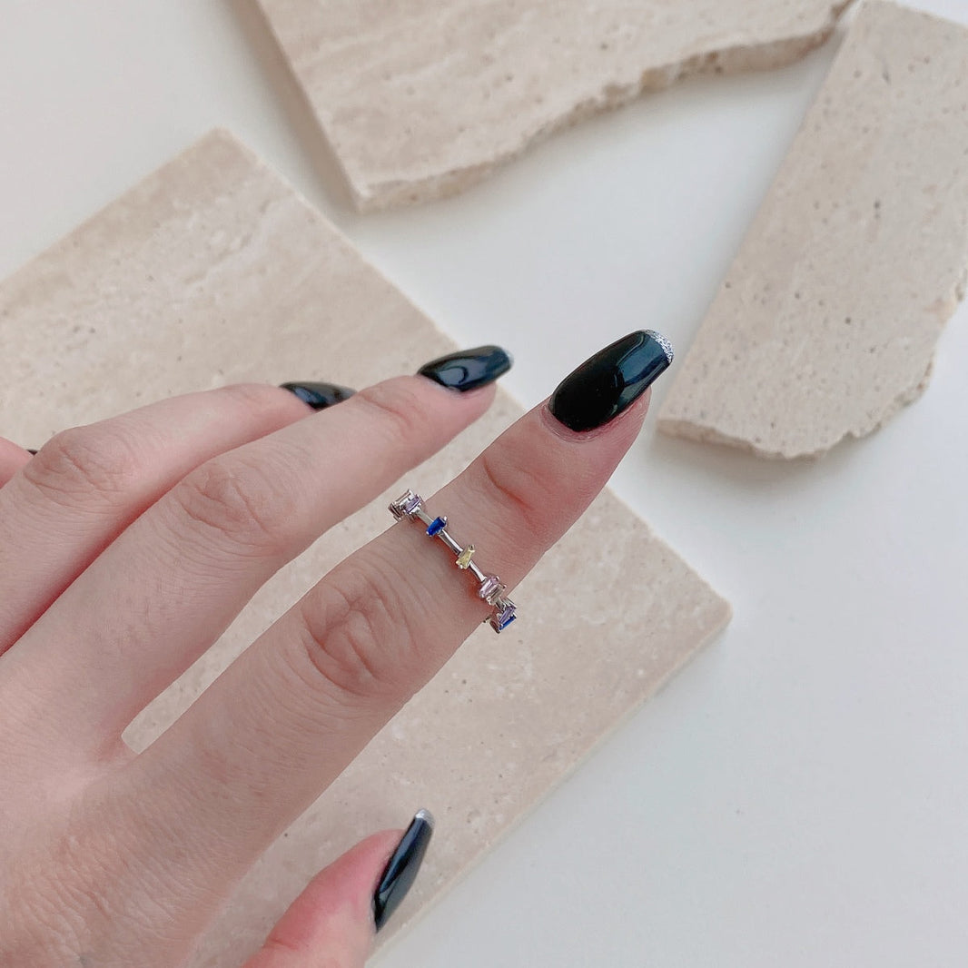 [Amore Jewelry]Unique Trapezoid Cut Daily Ring