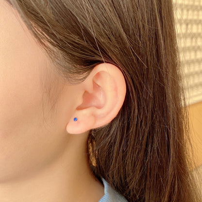 [Amore Jewelry]Delicate Solitaire Earrings