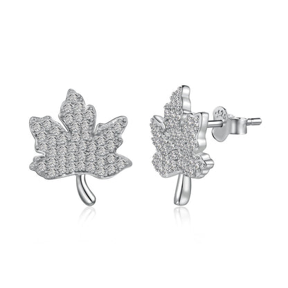 [Amore Jewelry]Exquisite Maple Leaf Design Earrings