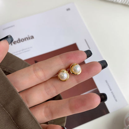 [Amore Jewelry]Dainty Bread Pearl Earrings