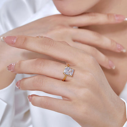 [Amore Jewelry]4.0 Carat Ornate Enchanting Radiand Cut Banquet Ring