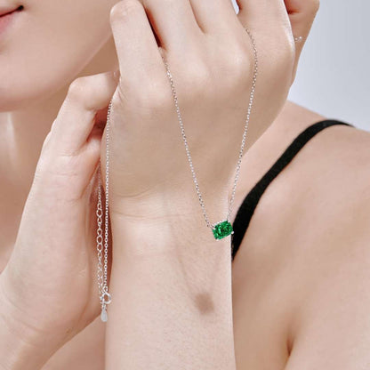 [Amore Jewelry]Luxurious Square Shape Colorful Necalack