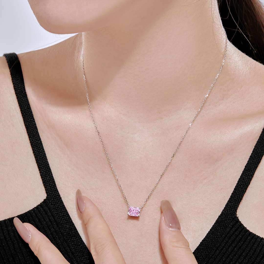 [Amore Jewelry]Luxurious Square Shape Colorful Necalack