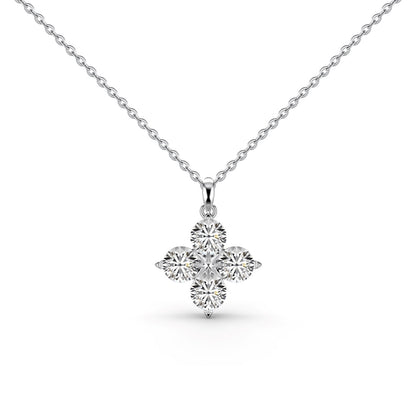 [Amore Jewelry]Four-Leaf Clover And Eight-Pointed Star Necklace