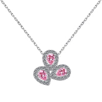 [Amore Jewelry]Elegant Flower Shape Pear Cut Necklace