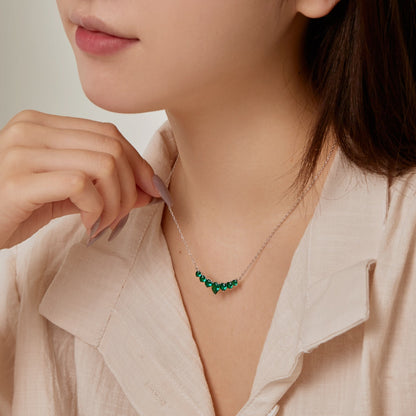 [Amore Jewelry]Dainty Colorful Heart Necklace