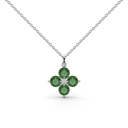 [Amore Jewelry]Four-Leaf Clover And Eight-Pointed Star Necklace