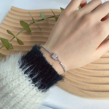 [Amore Jewelry]Dazzling Unique Multi Shape Lover Bracelet