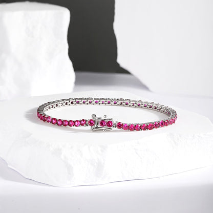 [Amore Jewelry]Radiant Colorful Round Cut Party Bracelet
