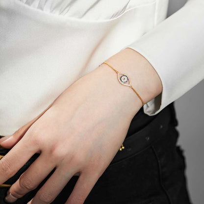 [Amore Jewelry]Dazzling Eye Shape Necklace