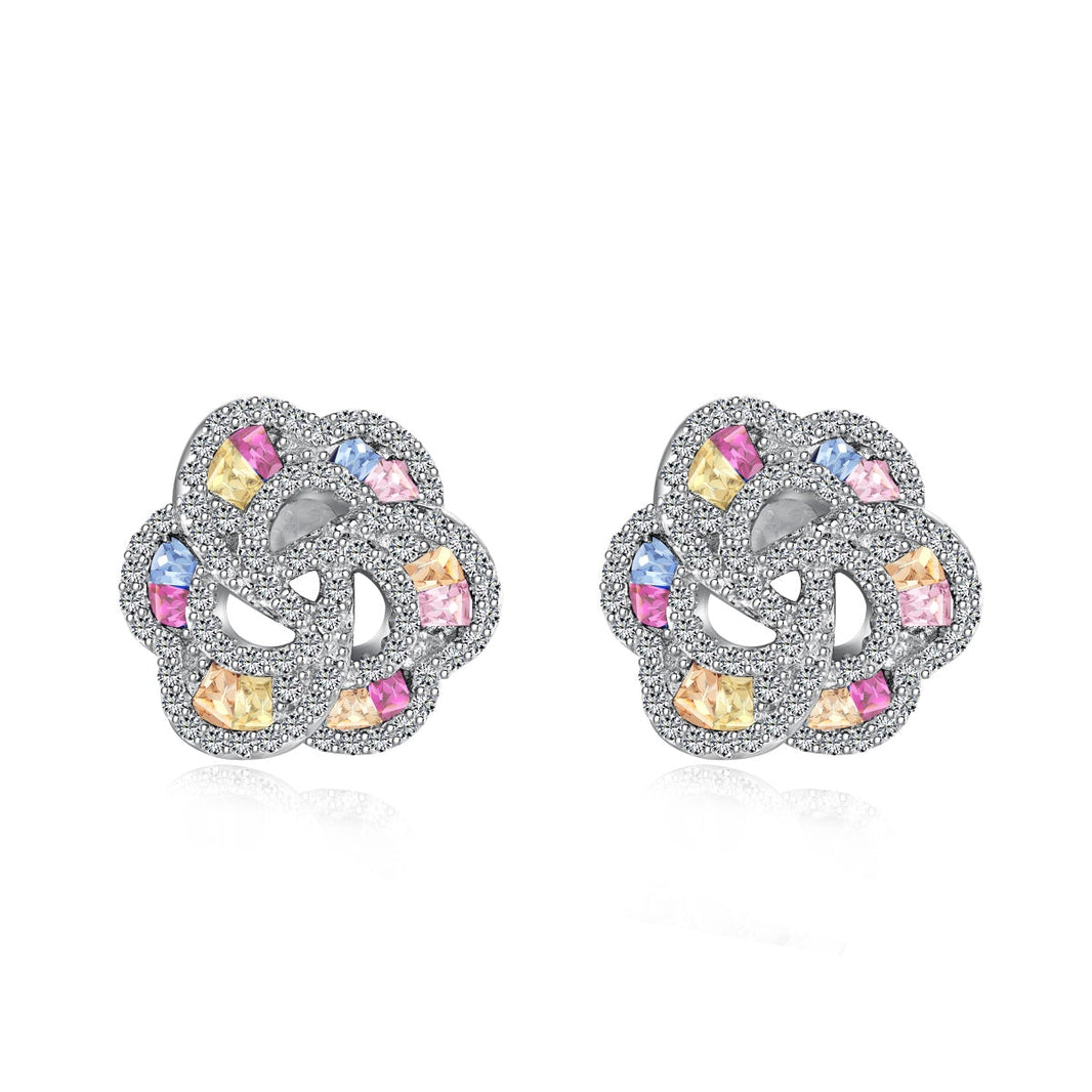 [Amore Jewelry]Exquisite Flower Shape Daily Earrings
