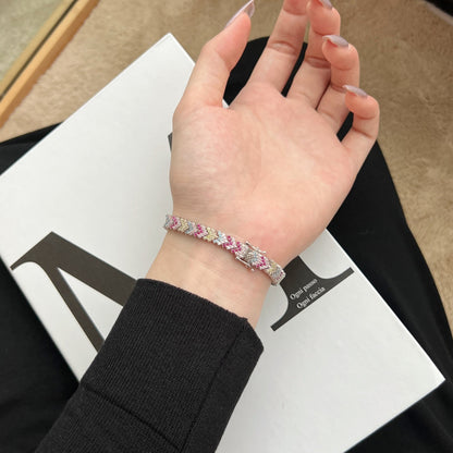 [Amore Jewelry]Ornate Sparkling Round Cut Party Bracelet