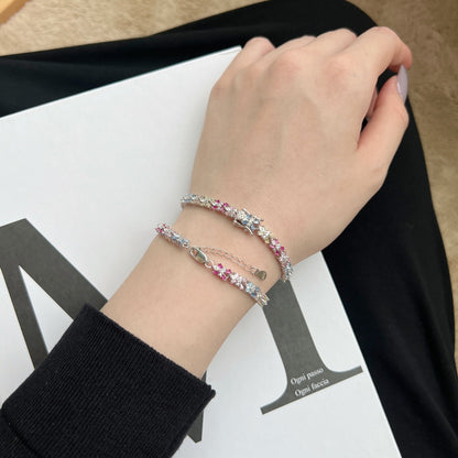 [Amore Jewelry]Radiant Colorful Emerald Cut Party Bracelet