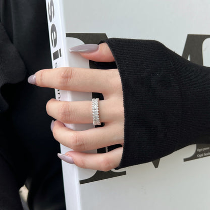 [Amore Jewelry]Splashy Ornate Emerald Cut Cocktail Ring