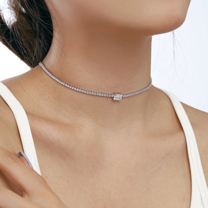 [Amore Jewelry]2.0 carat Ornate Emerald Cut Necklace