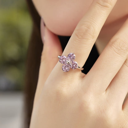 [Amore Jewelry]Four-Leaf Clover Eight-Pointed Star Ring