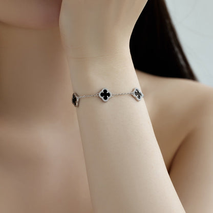 [Amore Jewelry]Four-Leaf Clover Exquisite Bracelet