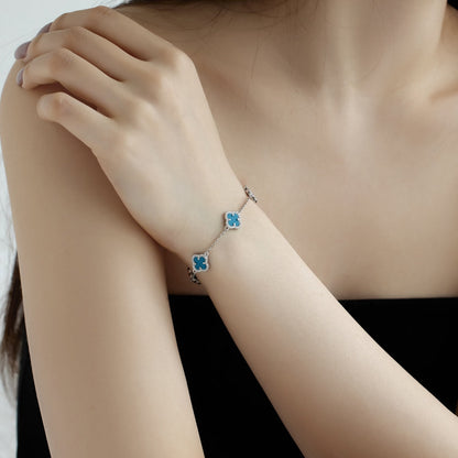 [Amore Jewelry]Four-Leaf Clover Exquisite Bracelet