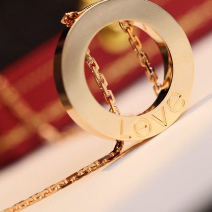 [Amore Jewelry]LOVE NECKLACE ADJUSTABLE ROSE GOLD